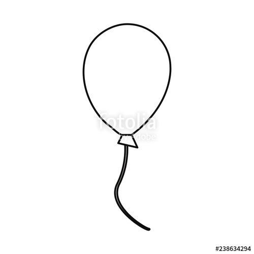 500x500 Red Balloon Decoration On White Background Stock Image