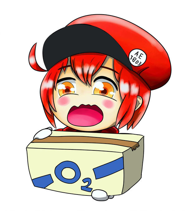 600x679 Red Blood Cell, Urusai Kawaii Style
