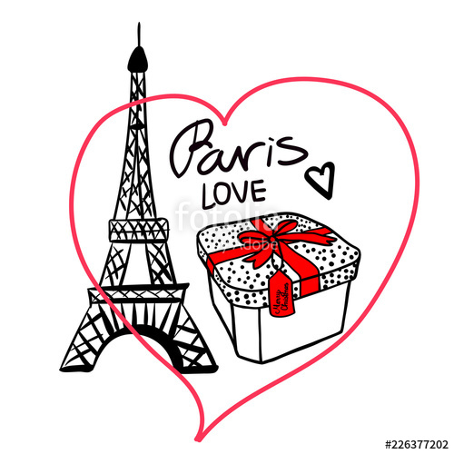 500x500 Fashion Illustration Of A Gift Box With A Red Bow In The Frame