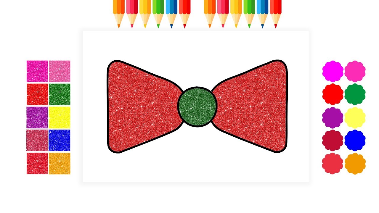 1280x720 Learn Red Color For Toddlers Nursery Drawing And Glitter Coloring