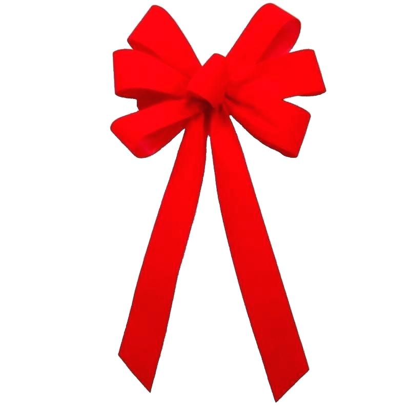 800x800 Outdoor Burgundy Velvet Bows Red