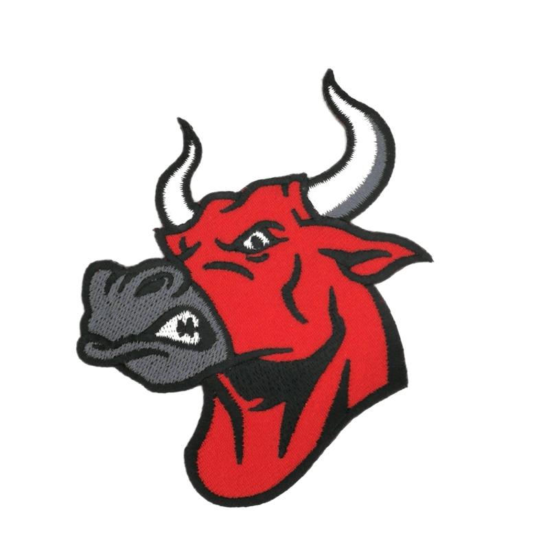 794x794 red bull patch animal patch iron on patches embroidered etsy