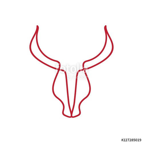 500x500 Red Bull Head Simple Logo Stock Image And Royalty Free Vector