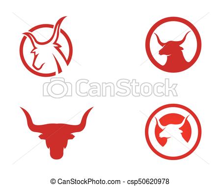 450x380 Red Bull Taurus Logo Template Vector Icon Illustration