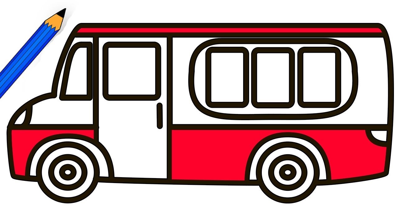1280x720 Awesome Wheels Bus Coloring Pages