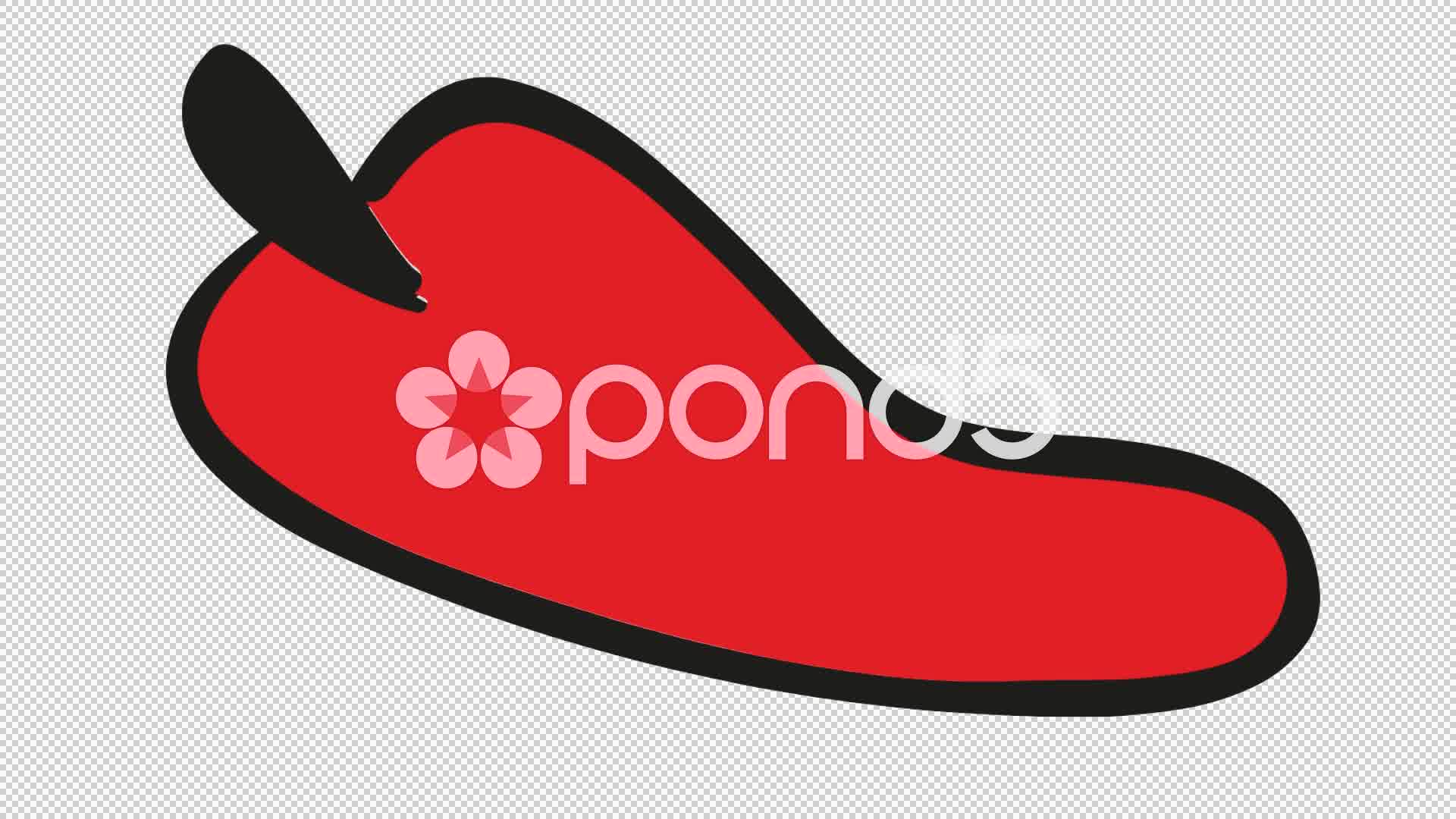 1920x1080 Red Chili Food Line Drawing Animation Transparent Background