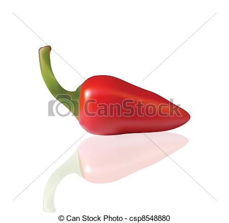 450x439 Red Chilli Isolated On White Stock Illustration