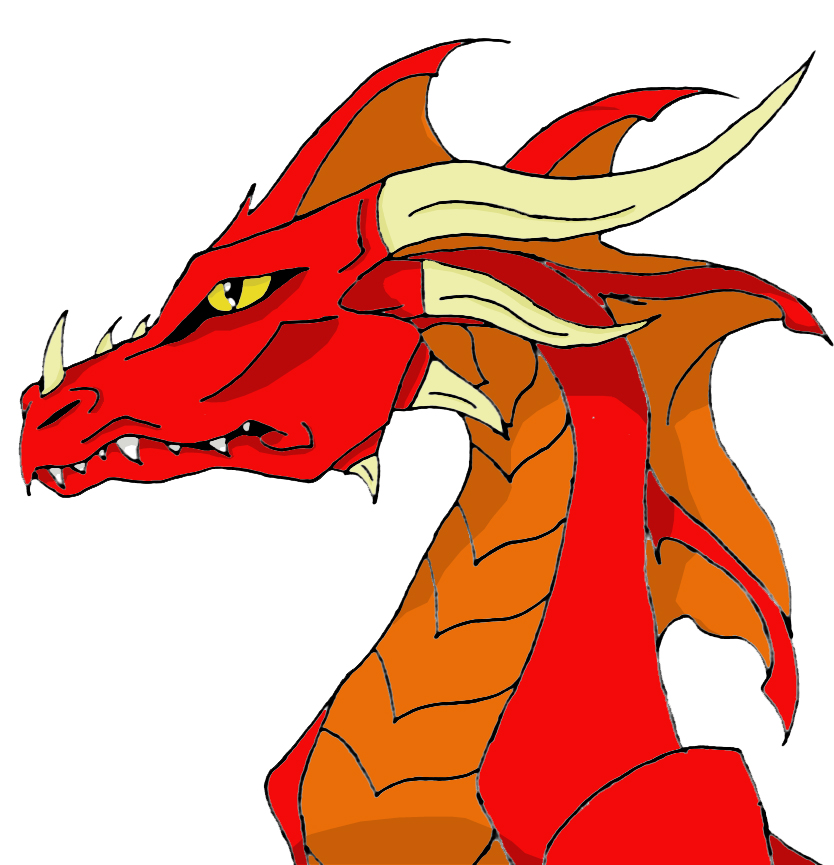 834x865 Dragon Drawing Color