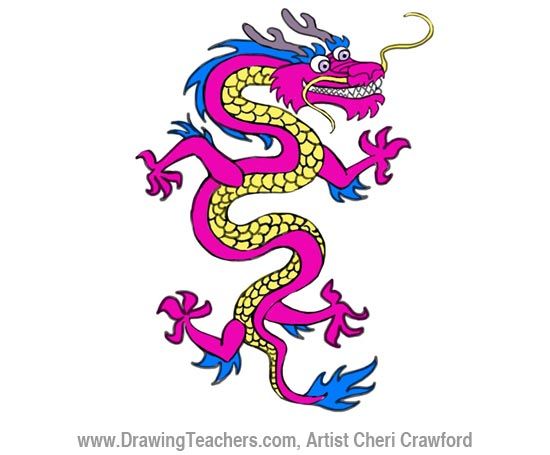 550x455 How To Draw A Chinese Dragon Drawing Anchor Charts