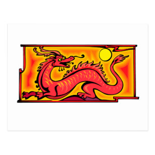307x307 Red Dragon Drawing Postcards Zazzle