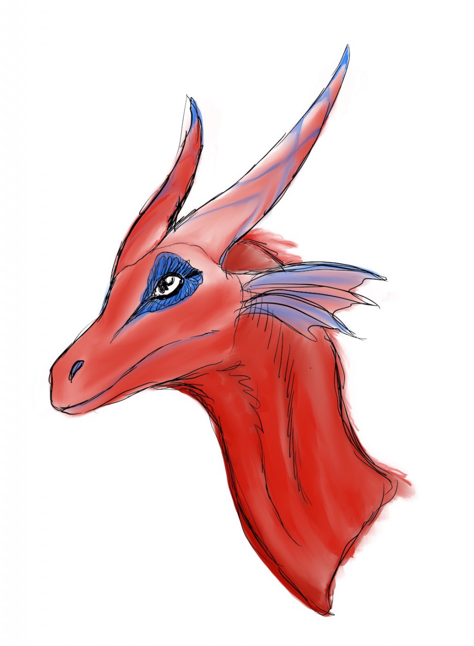 939x1280 Red Dragon Sketch