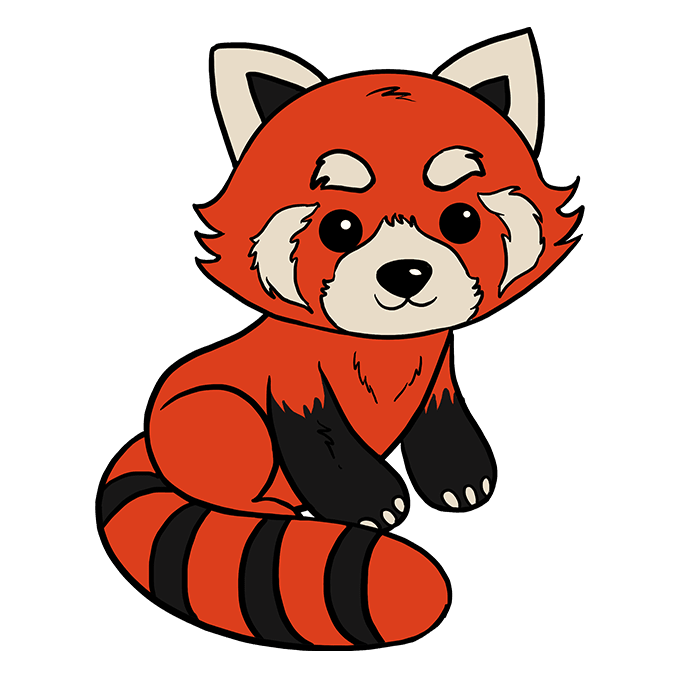 680x678 How To Draw A Red Panda