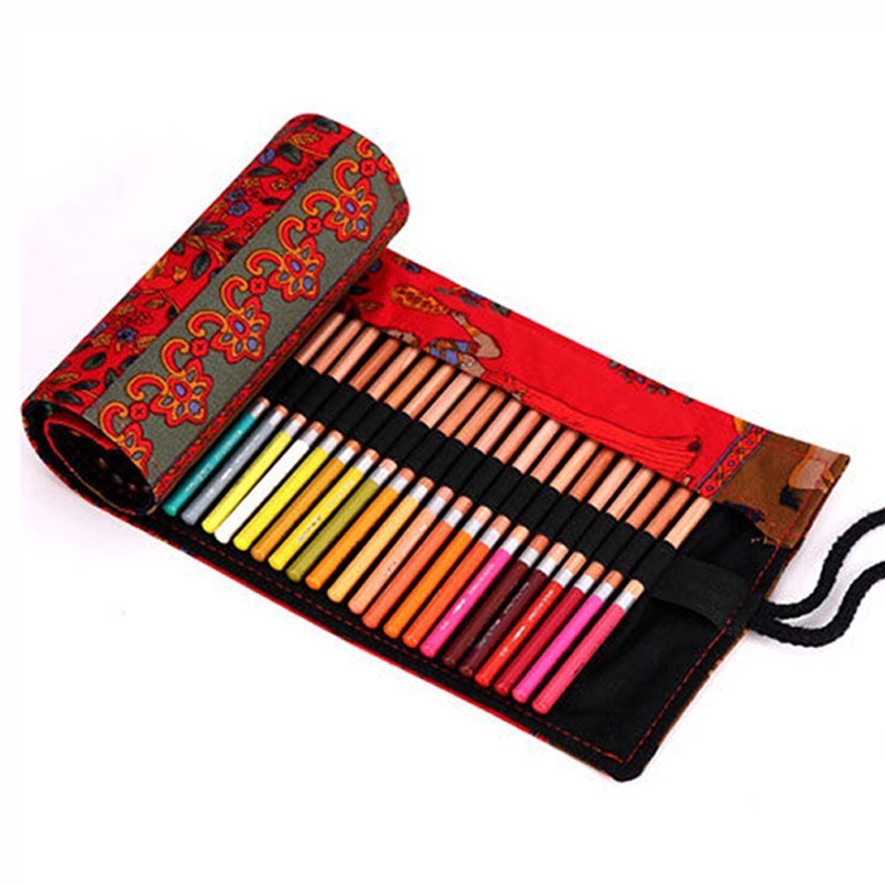 1000x1000 Colored Pencil Wrap Organizer, Topray Canvas Multi