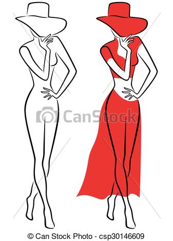 337x470 lady in red hat and long dress attractive lady in red hat