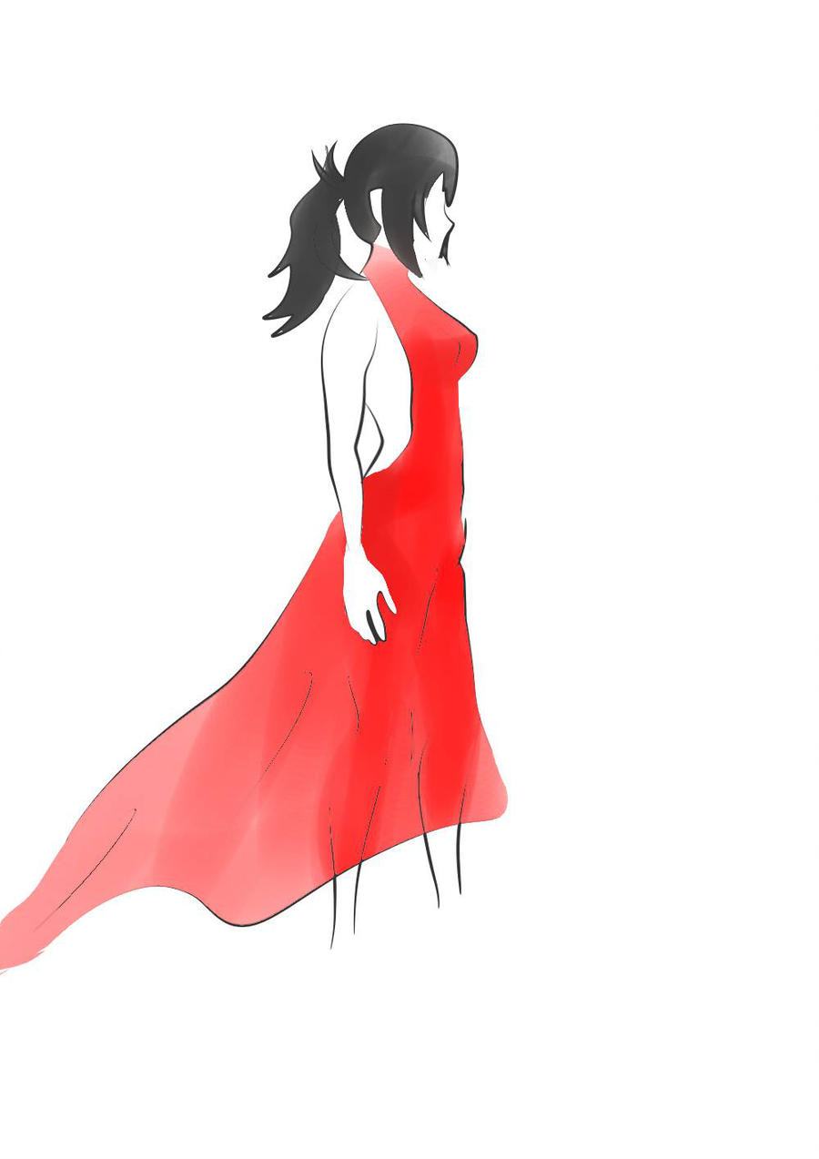 900x1273 Red Dress Sketch