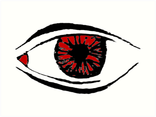 549x413 Red Eye Cartoon Comic Cyberpunk Art Prints