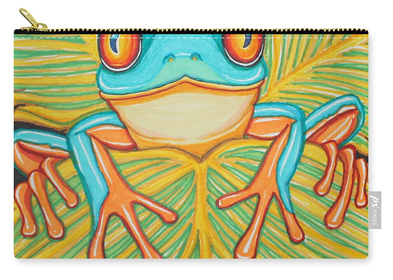 800x570 Red Eyed Tree Frog And Dragonfly Carry All Pouch For Sale