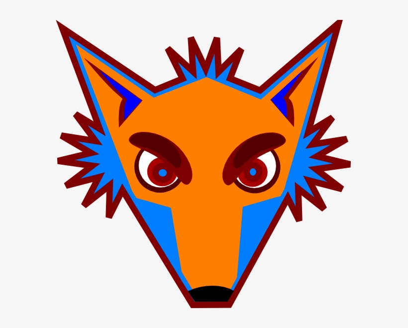 820x659 Blue Fox Head Clip Art