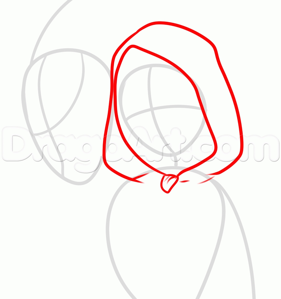 965x1028 Draw Riding Hood And The Wolf, Step