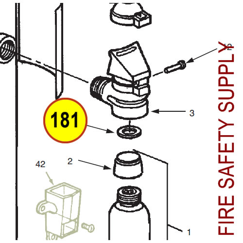 500x500 ansul red line gasket, cartridge receiver