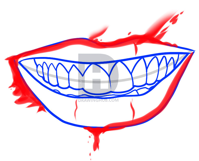 762x616 How To Draw Red Lips, Red Lips, Step