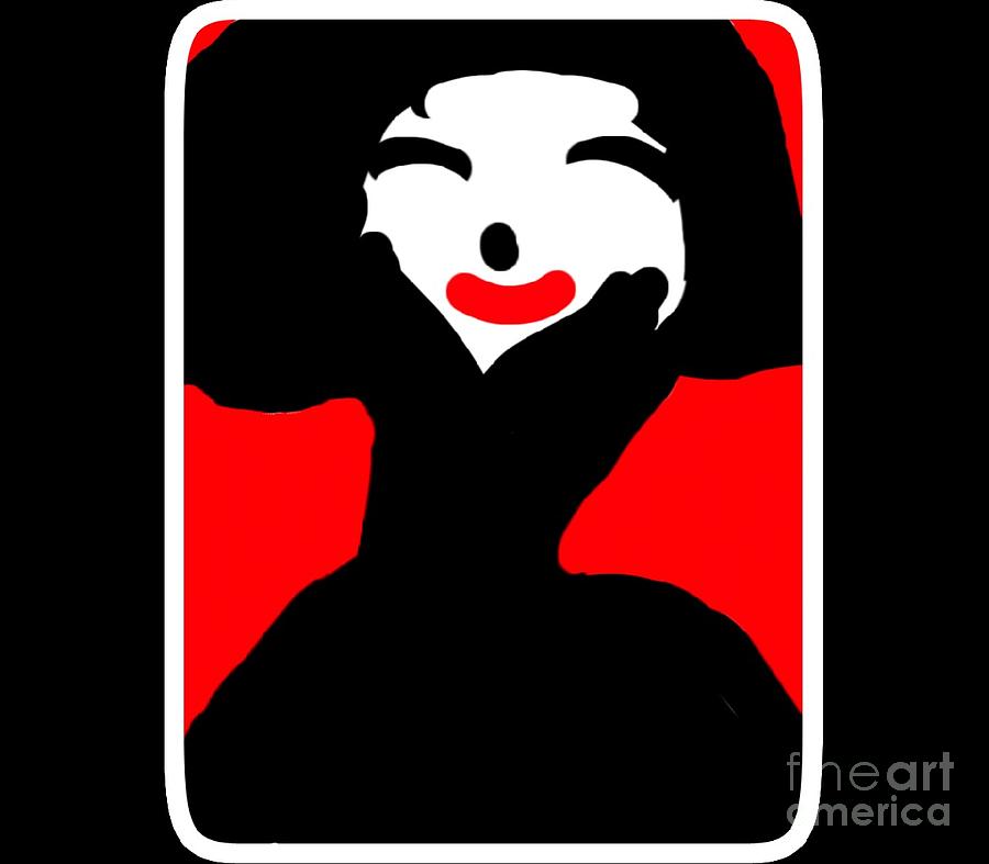900x787 Lady With The Red Lips Drawing