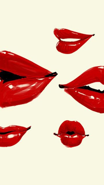360x640 Red Lips Background Wallpaper Red Lips Wallpaper So Cool Want If