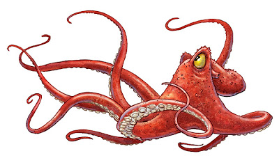 400x237 Robert Squier Illustrations Space Monkey Vs Angry Octopus