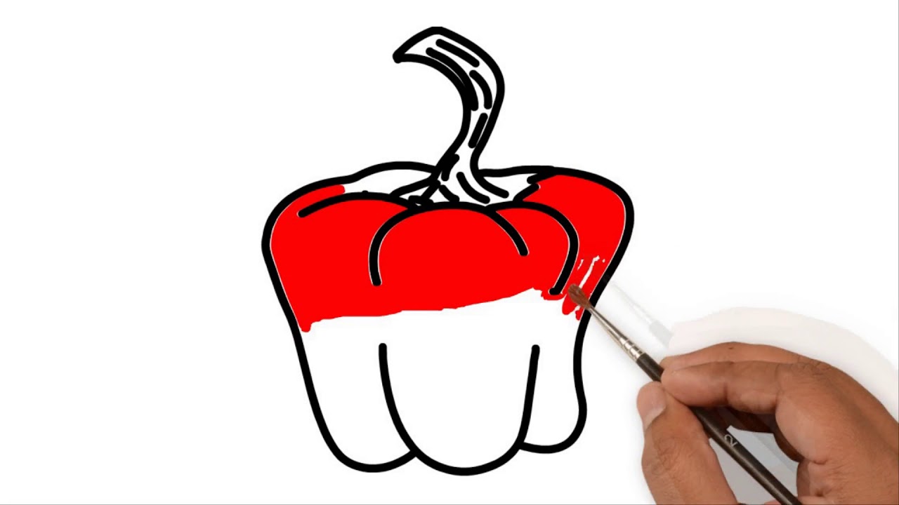 1280x720 How To Draw A Red Pepper Step