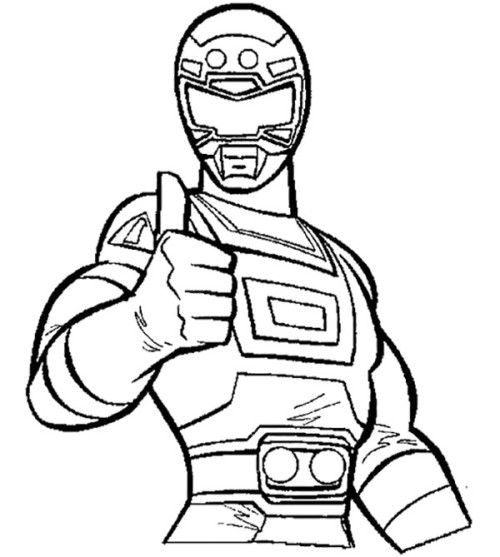 500x557 Power Rangers Red Turbo Coloring Book Kids Coloring Pages
