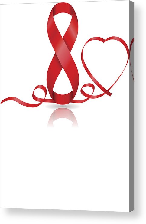 483x740 Independence Women's Day March Symbol Of Red Ribbon Acrylic Print