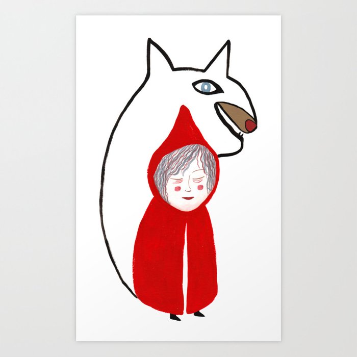 700x700 Little Red Riding Hood Art Print