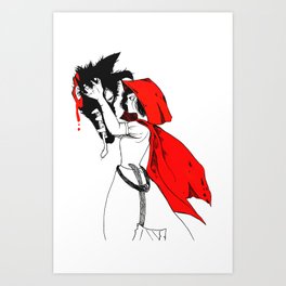 264x264 Red Hood Art Prints