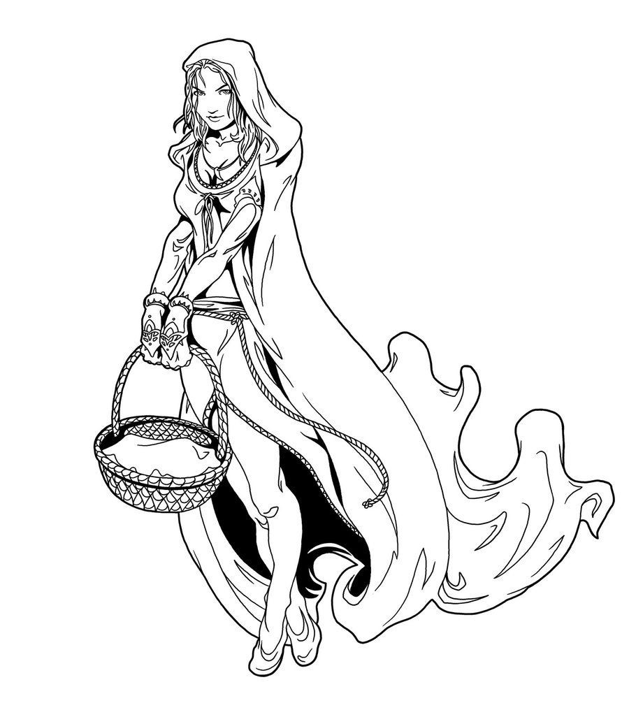 900x1006 Red Hood Coloring Pages Davis