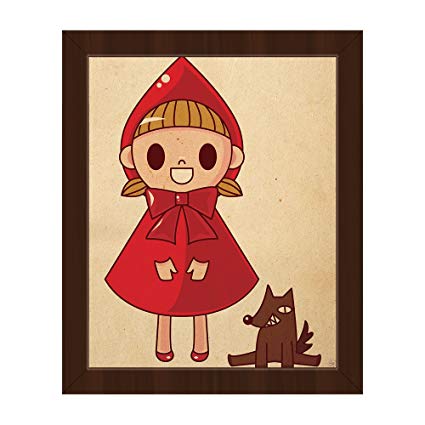 425x425 Little Red Riding Hood And Big Bad Wolf Drawing