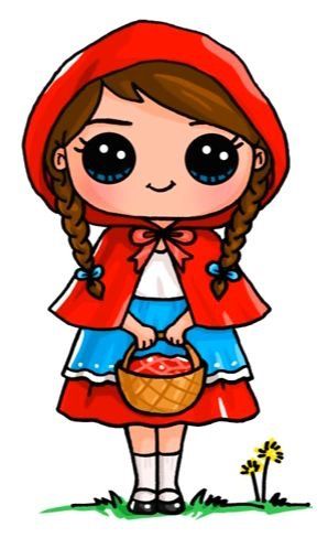 298x488 Red Riding Hood Cute In Kawaii Drawings, Kawaii Disney