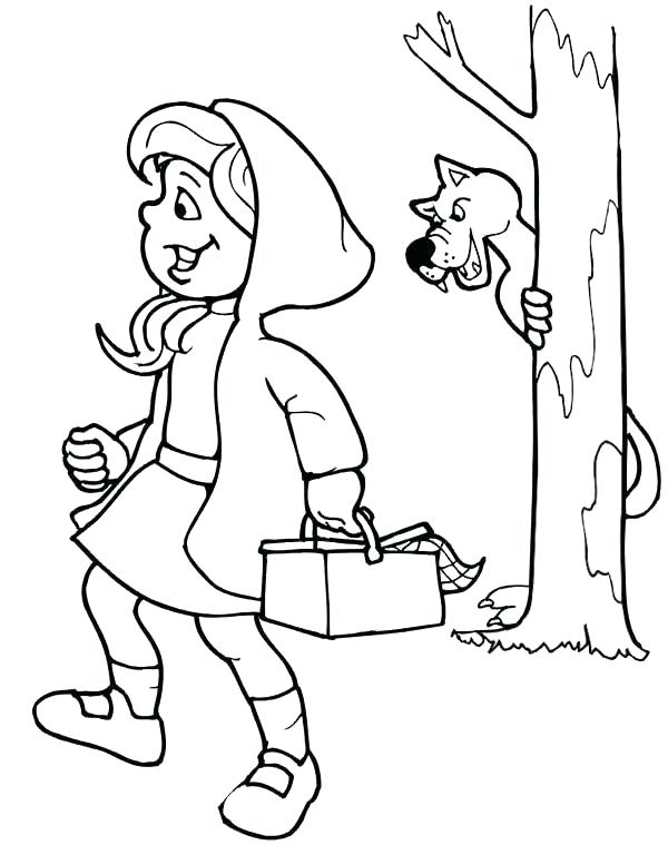 600x759 Red Riding Hood Coloring Pictures