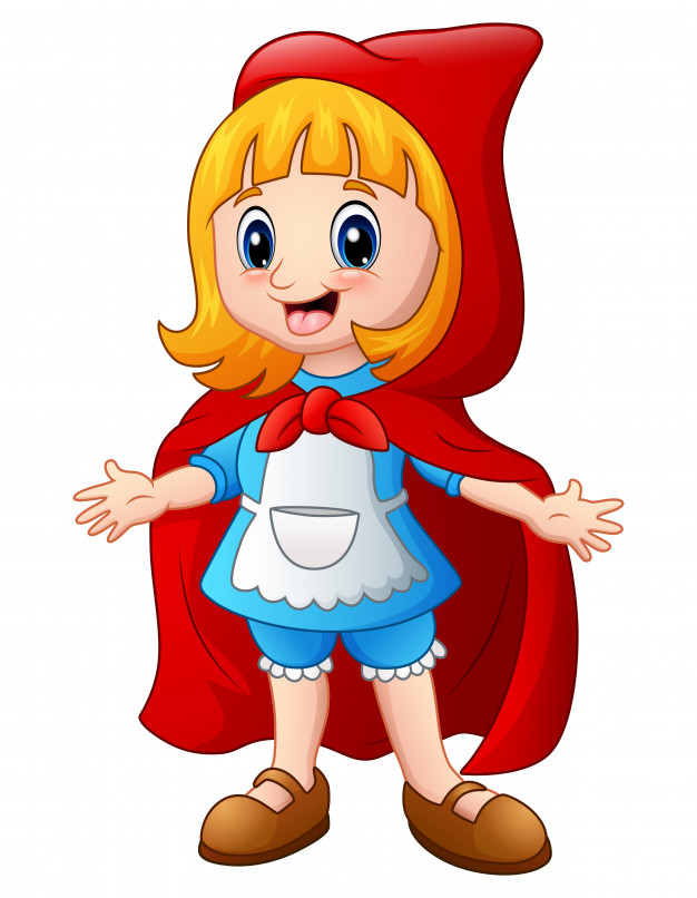 626x806 Cartoon Little Red Riding Hood Vector Premium Download