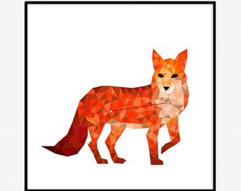 340x270 Red Fox Drawing Etsy