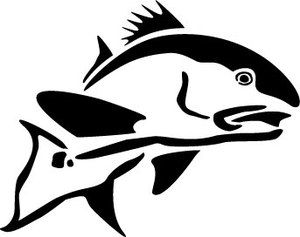 300x237 Silhouettes Fish Stencil, Fish