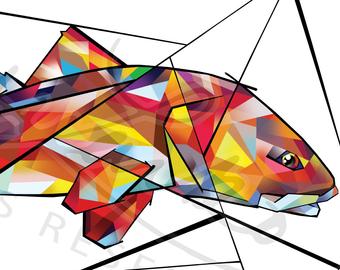 340x270 Redfish Drawing Etsy