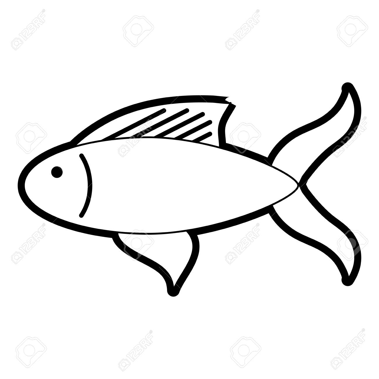 1300x1300 Redfish Drawing Flat Fishing For Free Download