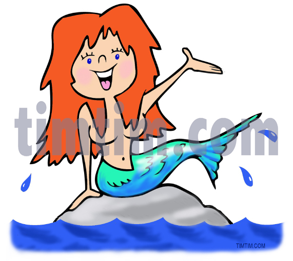 571x509 free drawing of a redhead mermaid from the category movies magic