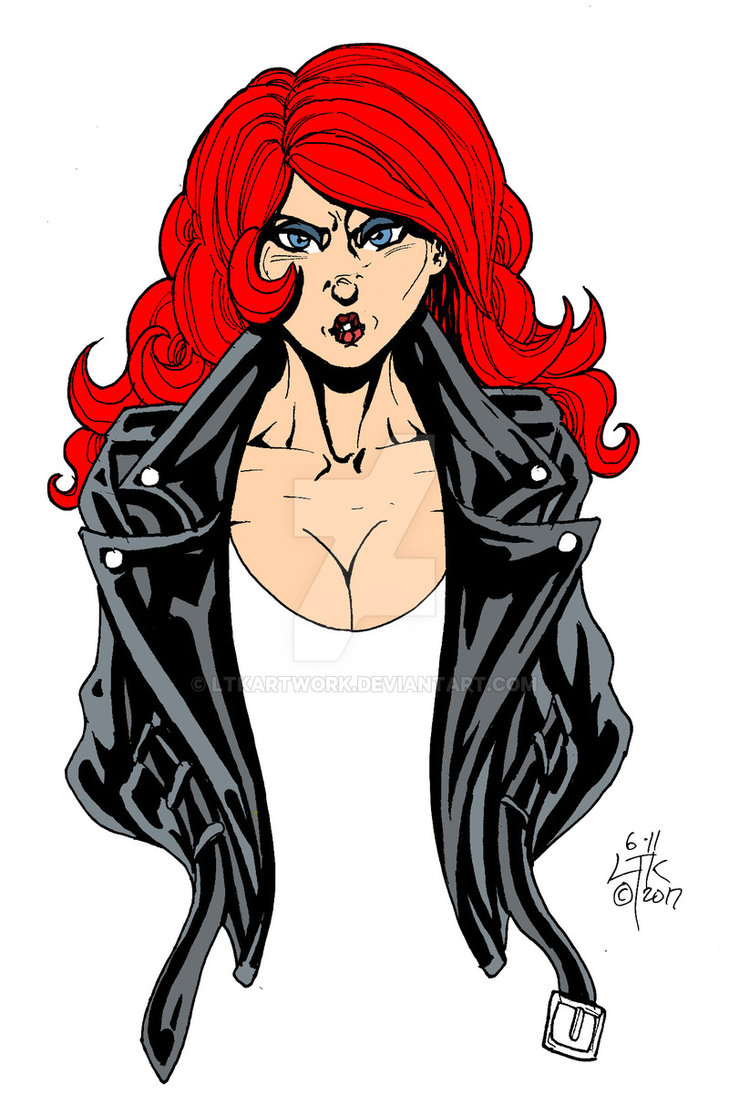 729x1095 redhead biker chick