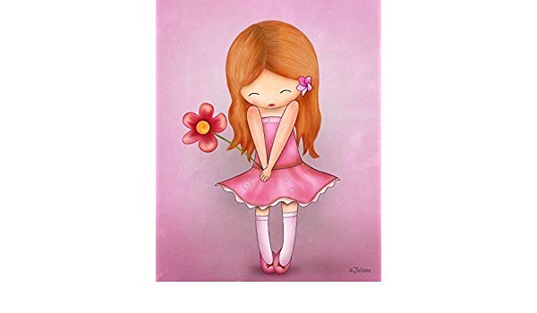 600x350 redhead girl artwork bedroom kids illustration