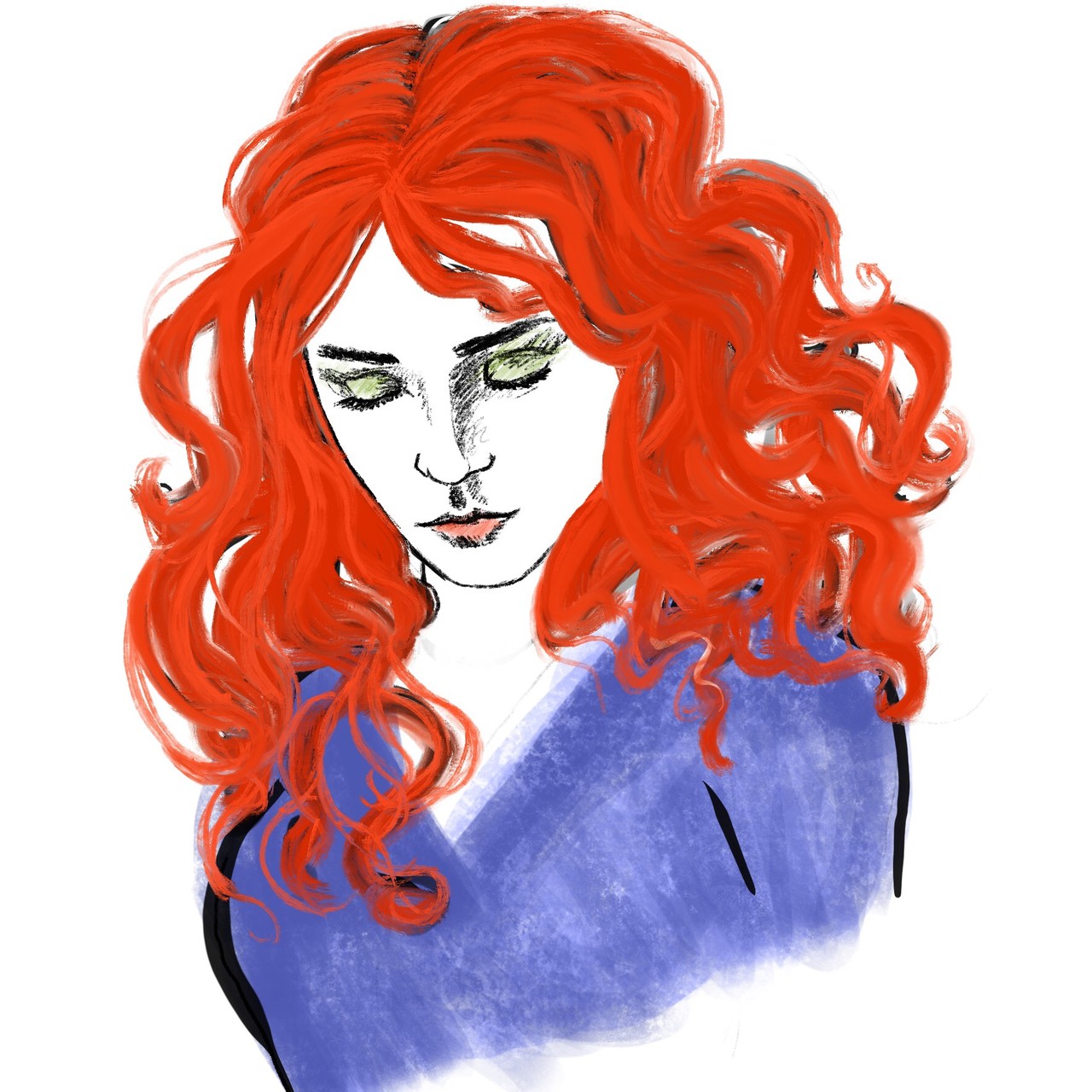 1280x1280 daphne sometimes you just want to draw hair