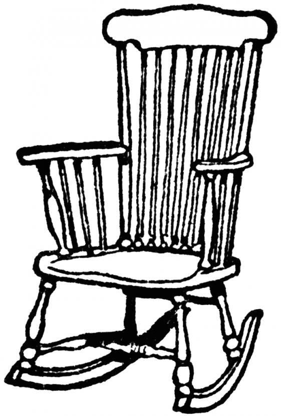561x829 Hillbilly Drawing Rocking Chair For Free Download