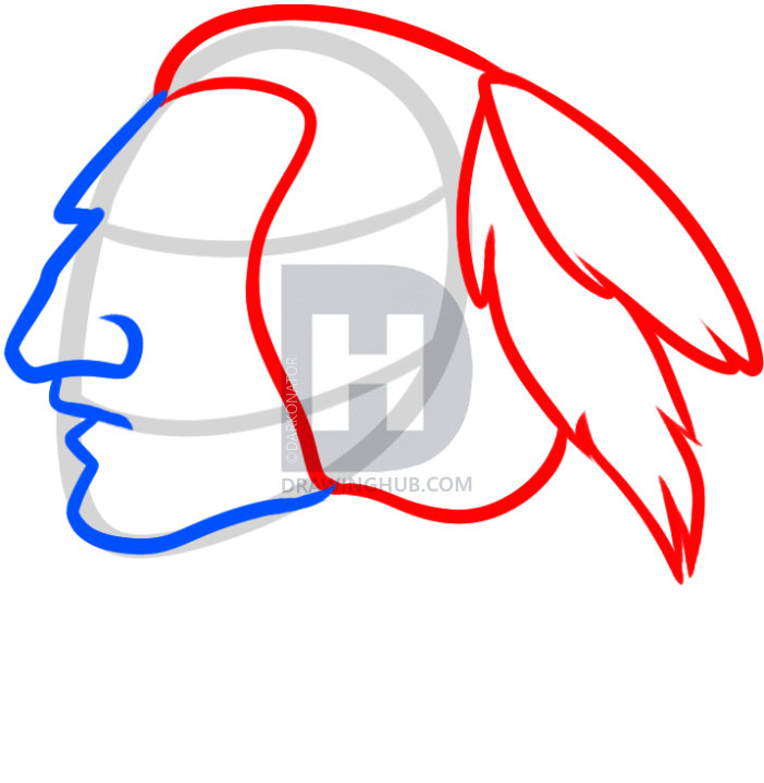 702x720 How To Draw The Washington Redskins, Step