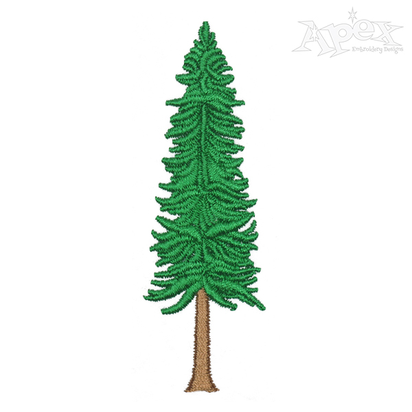 600x600 Redwood Tree Embroidery Design