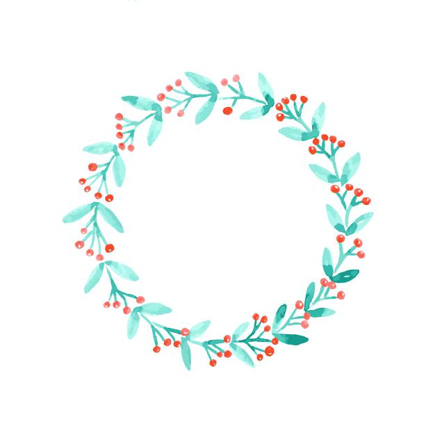 626x626 Stocking And Wreath For Ornament On Christmas Reef Drawing Line